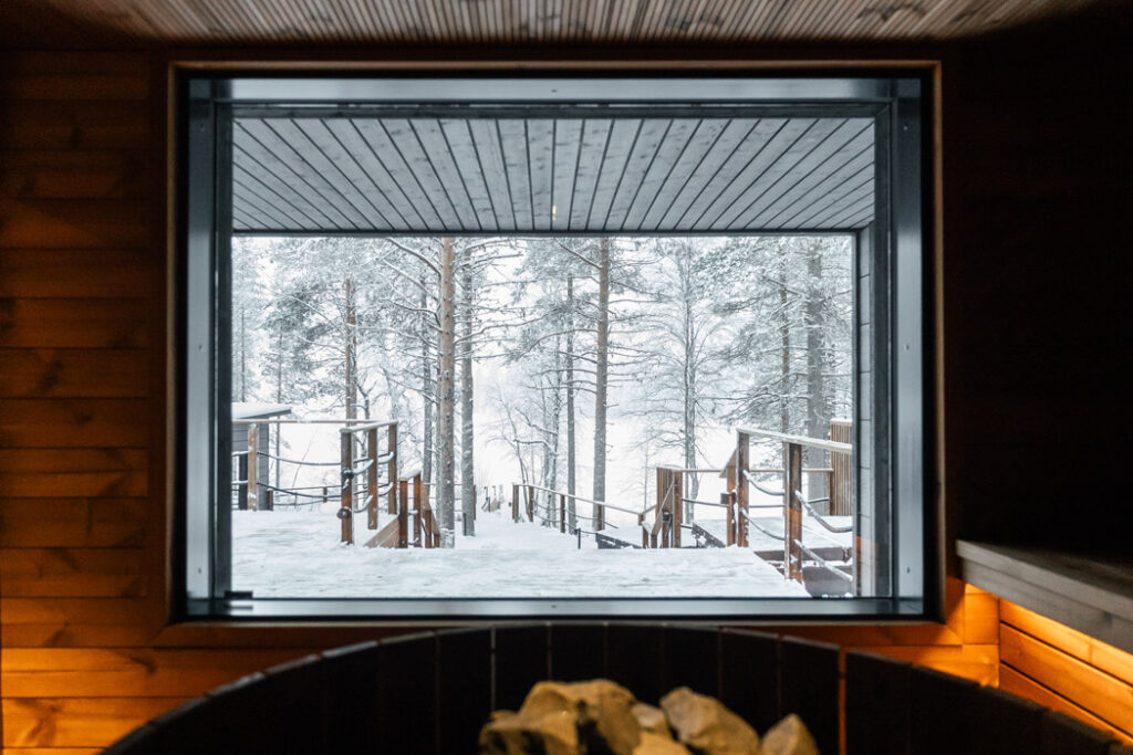 Skyra Retreat Nordic Spa Sauna View