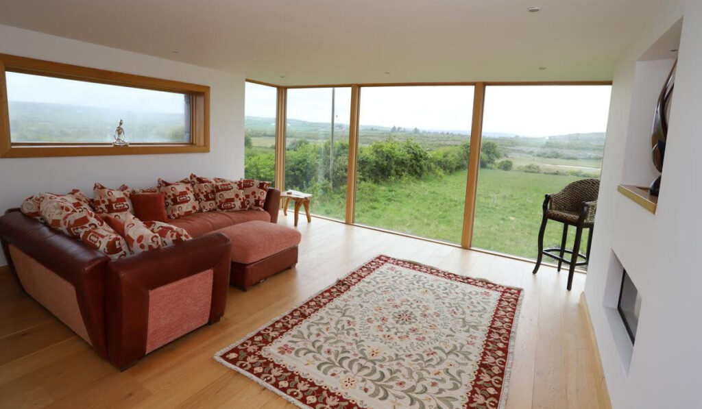 18th-century cottage up front with a modern 2-storey extension out back 5 Burren Living Room