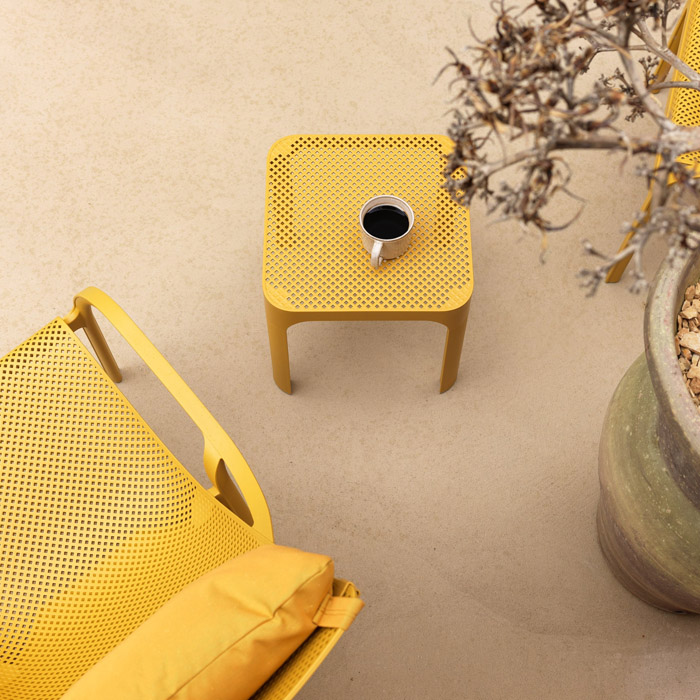 Net Side Table Senape Styled Top