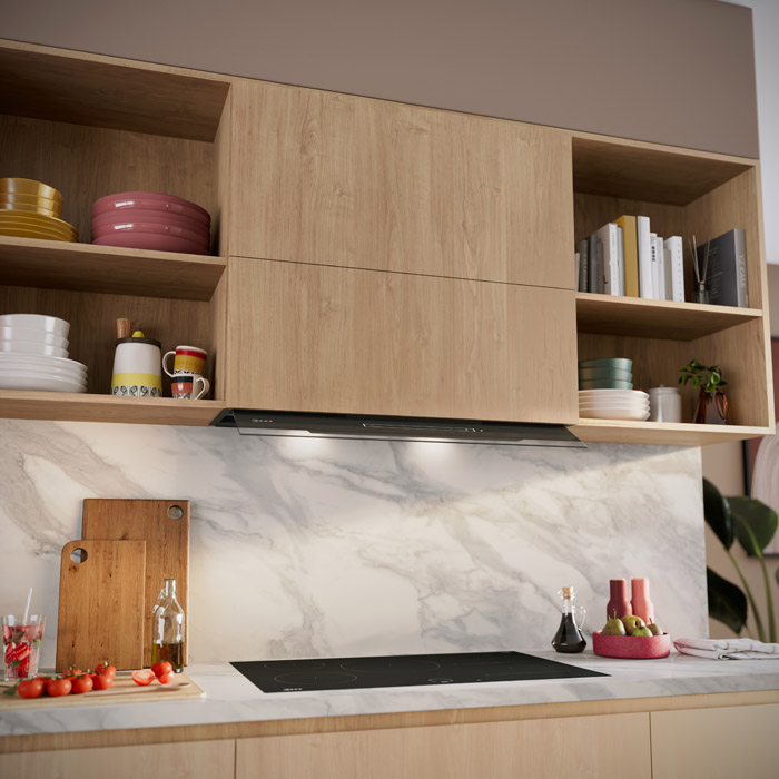 Red hot glamour takes centre stage in kitchen design 4 REU NEFF SV Integrated Design Hood Core Range image 15 master