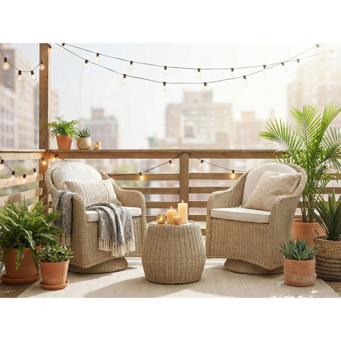 Rattan and cane weaves its magic for every-sized outdoor space and budget 1 Rattan