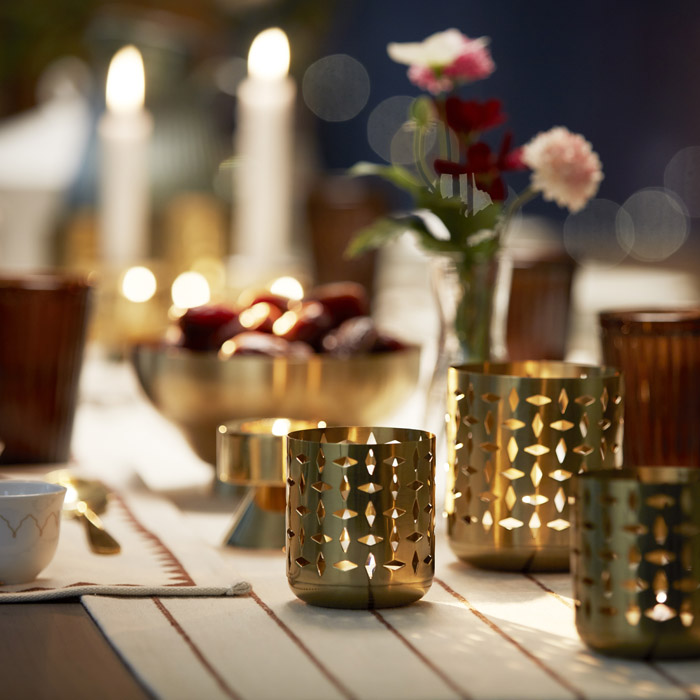 Gokvall Tealight holder Gold 80mm E6