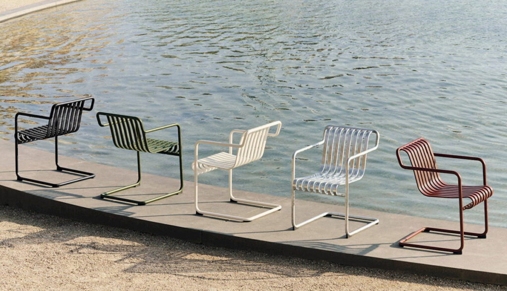 David Hockney-inspired interiors 2 Hay palissade cantilever dining armchair 1390x800 brandmodel