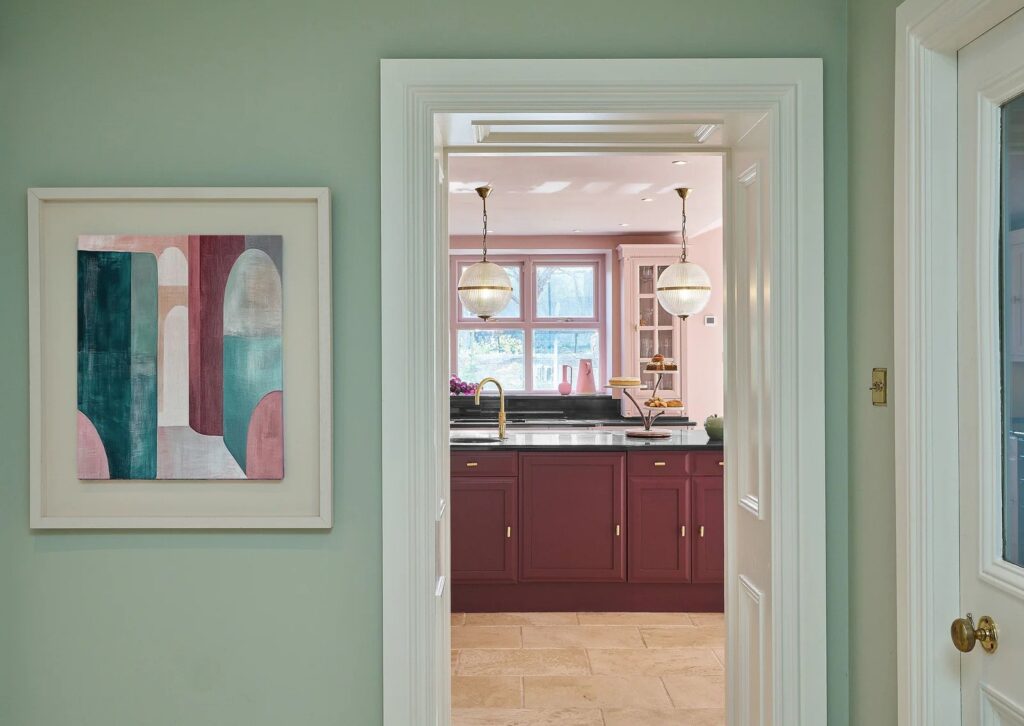 David Hockney-inspired interiors 4 Julianne Kelly Interiors teal hallway