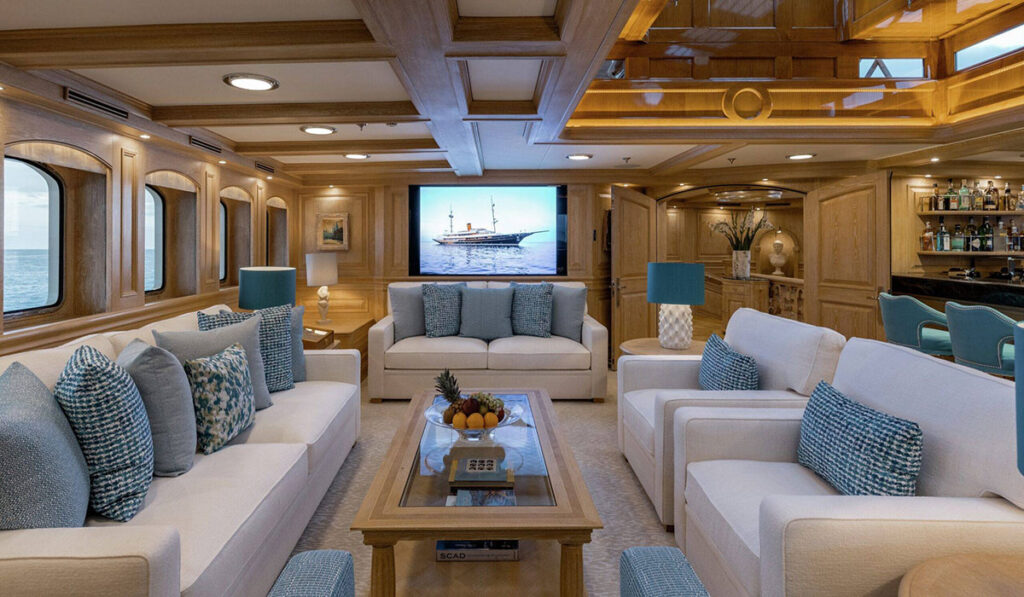 Inside Irish billionaire's superyacht, where Dua Lipa celebrated her wedding 6 Interior lounges on Nero yacht