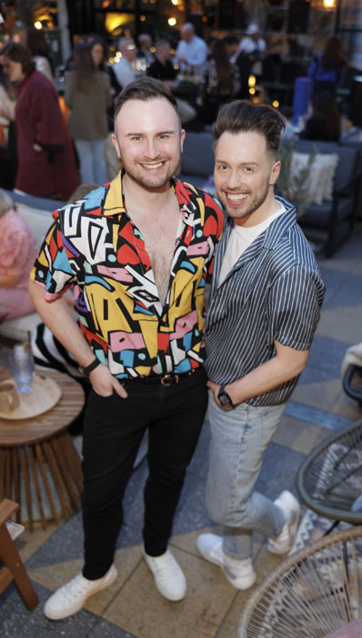 Paul Kinsella and Mark Rogers, JYSK Garden Party. Pic: Andres Poveda