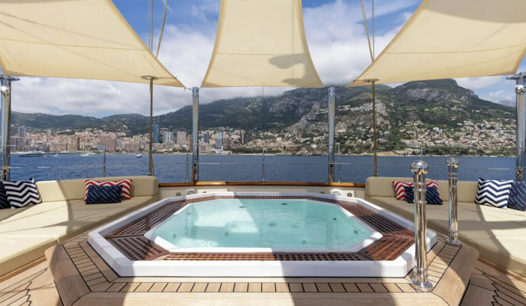 Inside Irish billionaire's superyacht, where Dua Lipa celebrated her wedding 10 Deck on Nero yacht.