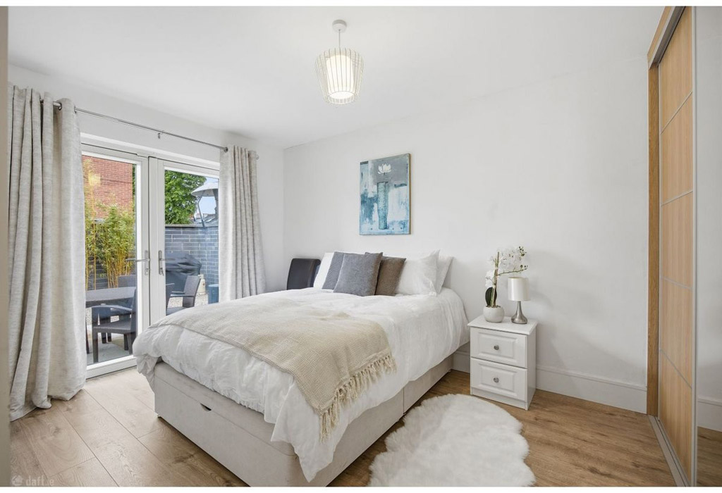 downstairs bedroom opens out to terrace