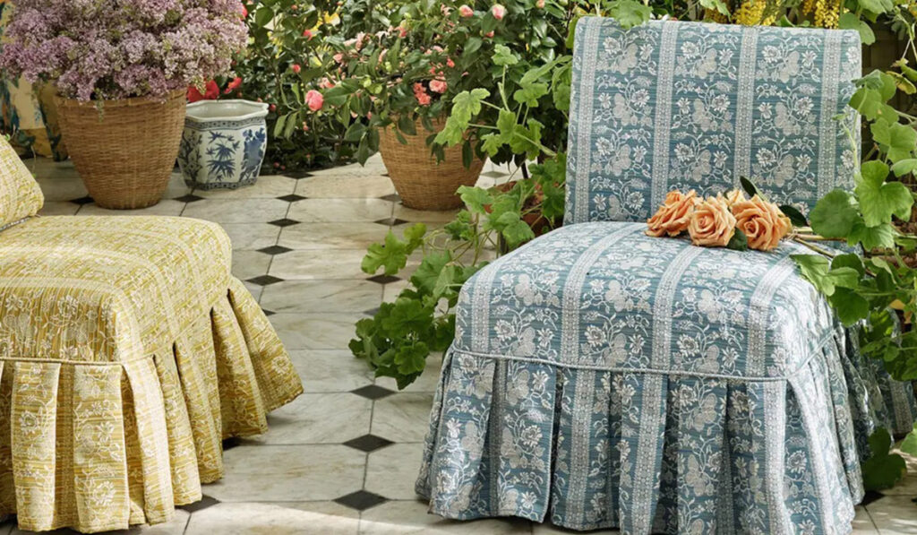 A fresh blueprint for furnishing your garden — Give it the Bridgerton treatment 5 LEAD zoffany x michael smith indoor outdoor fabric desktop 1