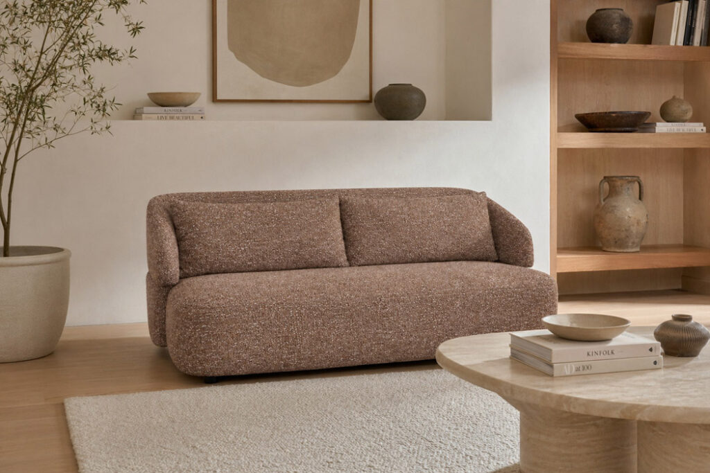 Pieces camelCoorie sofa bed Angus camel Styled