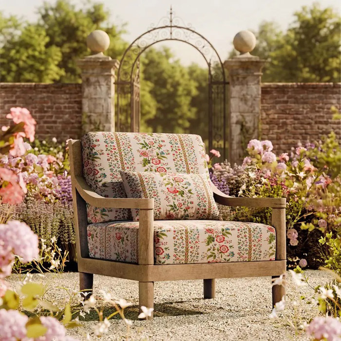 A fresh blueprint for furnishing your garden — Give it the Bridgerton treatment 1 SAX0074 01 3 SAX0074 01 SANDERSON Rose Pergola Outdoor FABRIC 8d08