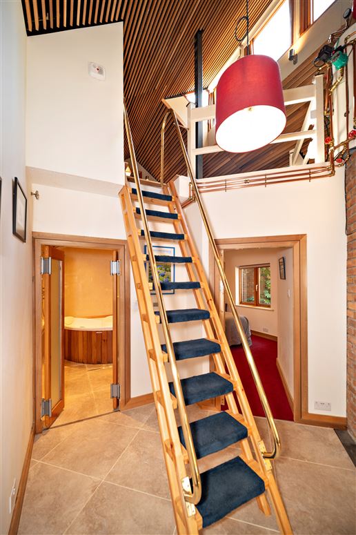 a steep climb to mezzanine