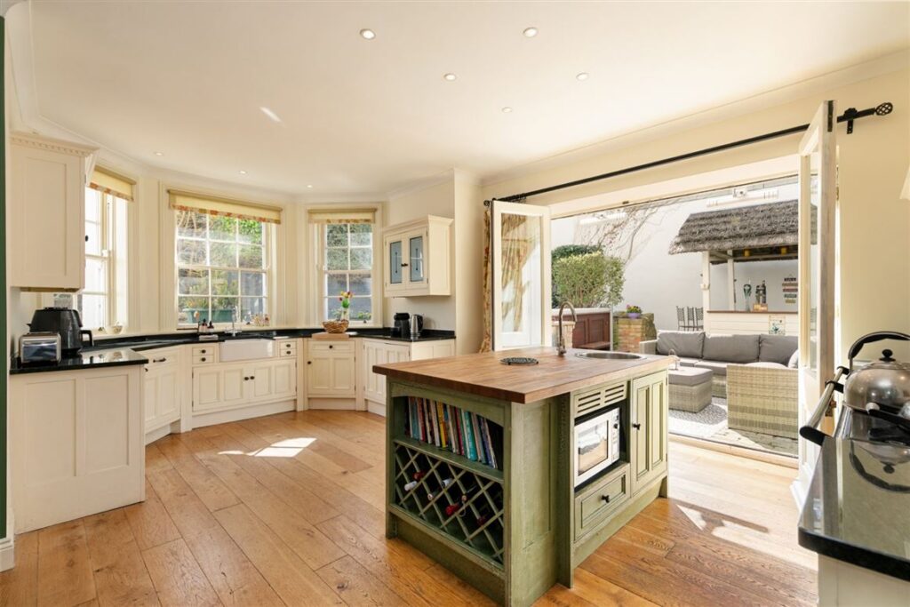 kitchen with aga