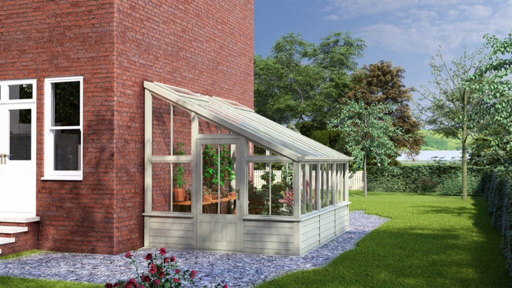 Hampton greenhouse Strangford panel base Bamboo stem