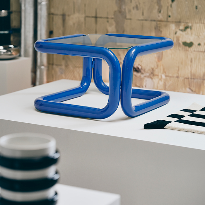 Ikea's covetable new limited edition is aimed at renters 3 KONSTRUNDA side table Metallized steel powder coated Blue E179 3
