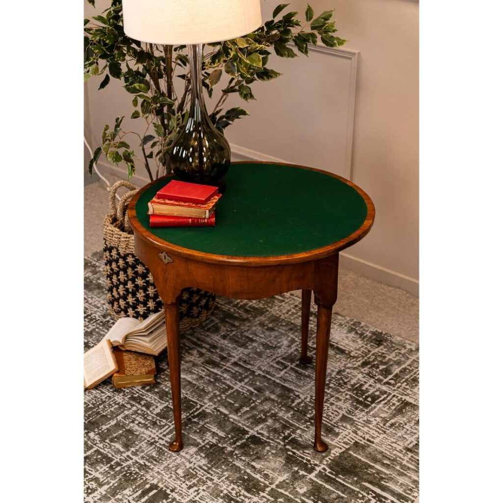 WalnutDemiLaneTurnOverCardTable 7