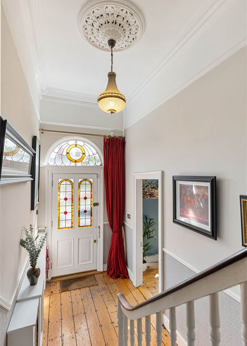 Surprising space and light behind red brick facade in secret Rathmines street 2 Rathmines house hallway