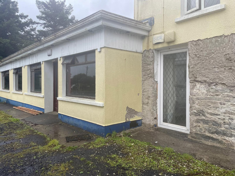Shuttered rural pub transformed into an all-weather garden school in Mayo 2 original exterior 1