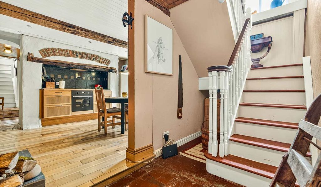 rockview house stairs and kitchen