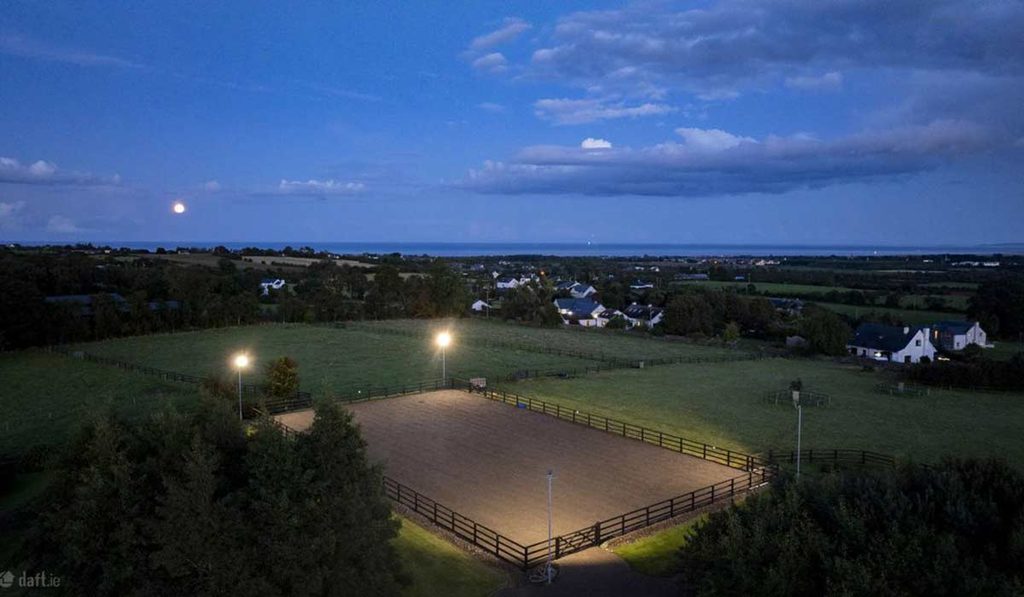 sand arena at night
