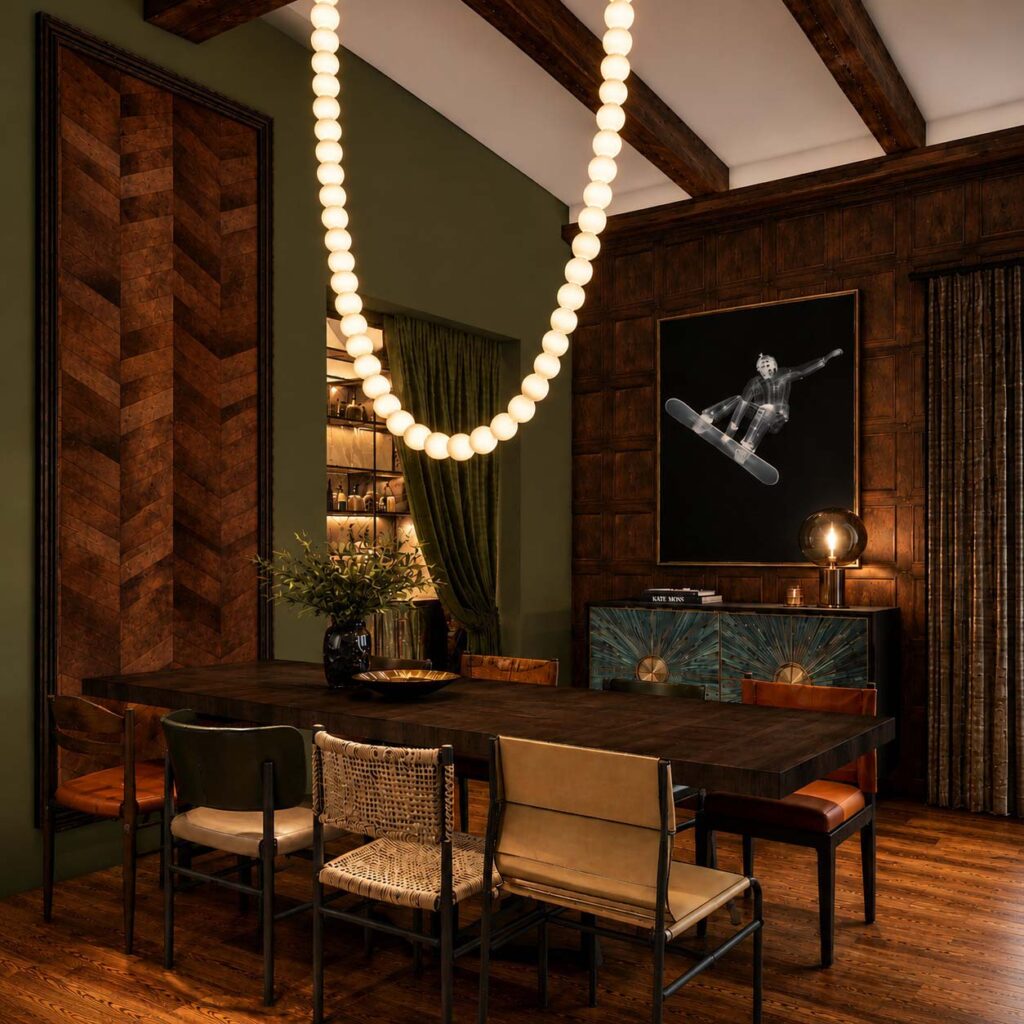 Fur real? Claudia Dorsch gives the ski chalet a very on-trend update 4 3 bar dining insta