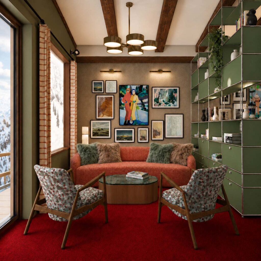Fur real? Claudia Dorsch gives the ski chalet a very on-trend update 2 5 lounge with fur