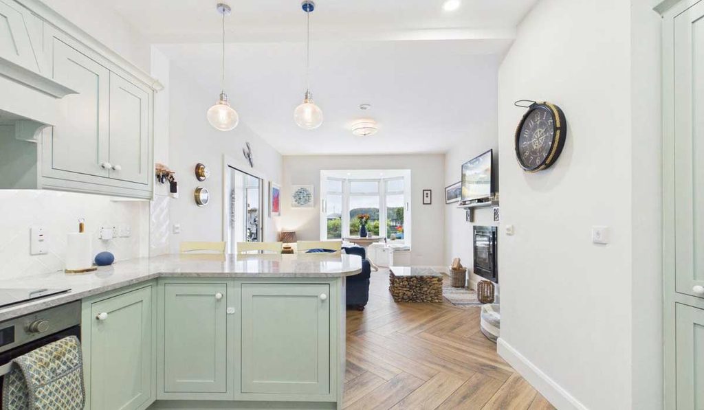 Monkstown House kitchen with view