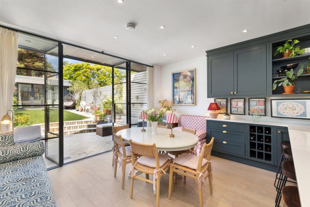 The sunny sherbet shades of this Sandymount four-bed fizz with personality 6 dining area 1