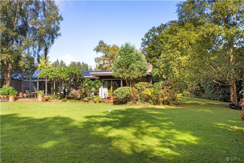 looking back at the house from grounds