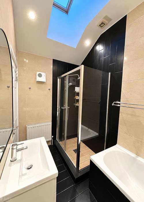Converted cottage in County Offaly with modern charm, €425k 7 screggan bathroom skylight