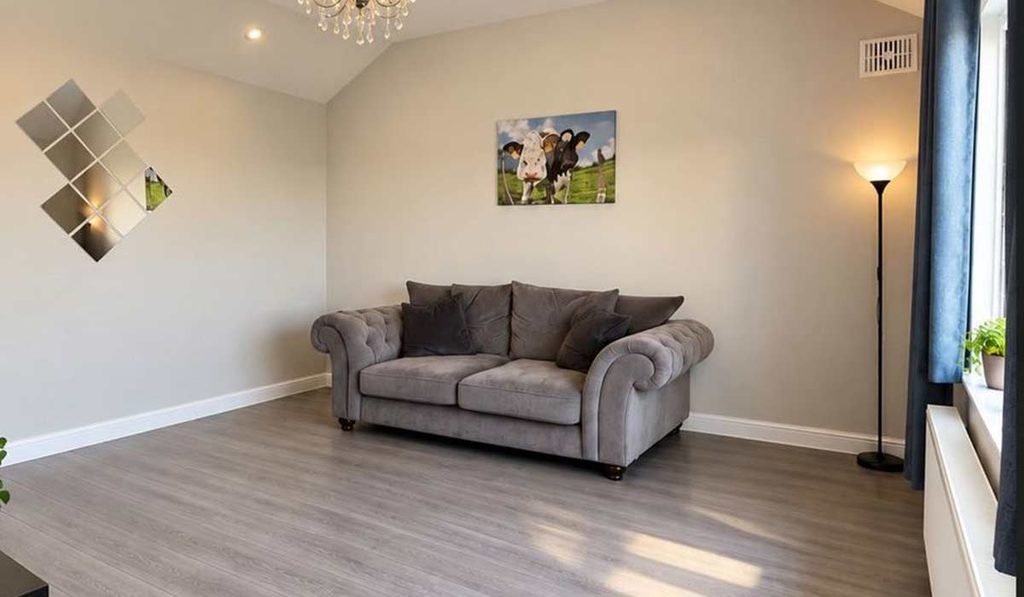 Converted cottage in County Offaly with modern charm, €425k 2 screggan sofa